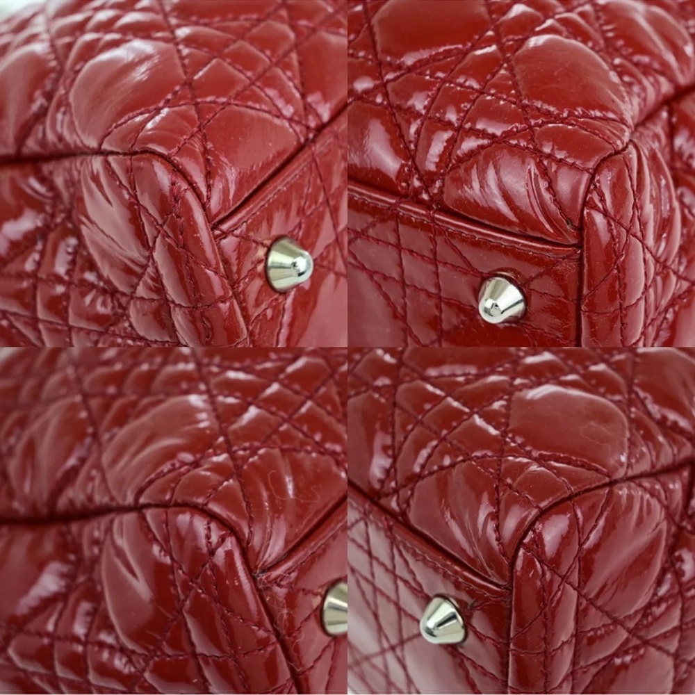 Dior Red Quilted Shoulder Bag - Picture 7 of 13